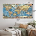 thumbnail image 4 of Designart "Antique Map of the World II" Maps Metal Wall Decor Set, 4 of 5
