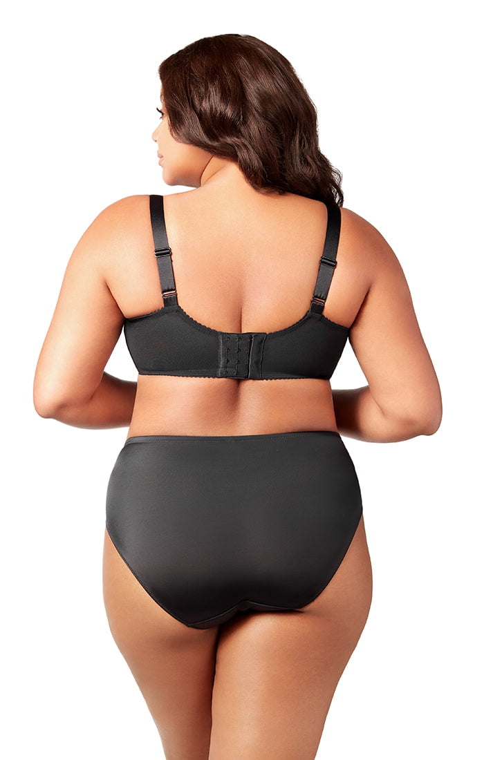 Elila Women's Plus Size Simple Curves Underwire Balcony Bra, Medium Coverage Lift & Support, Style 2818 Black