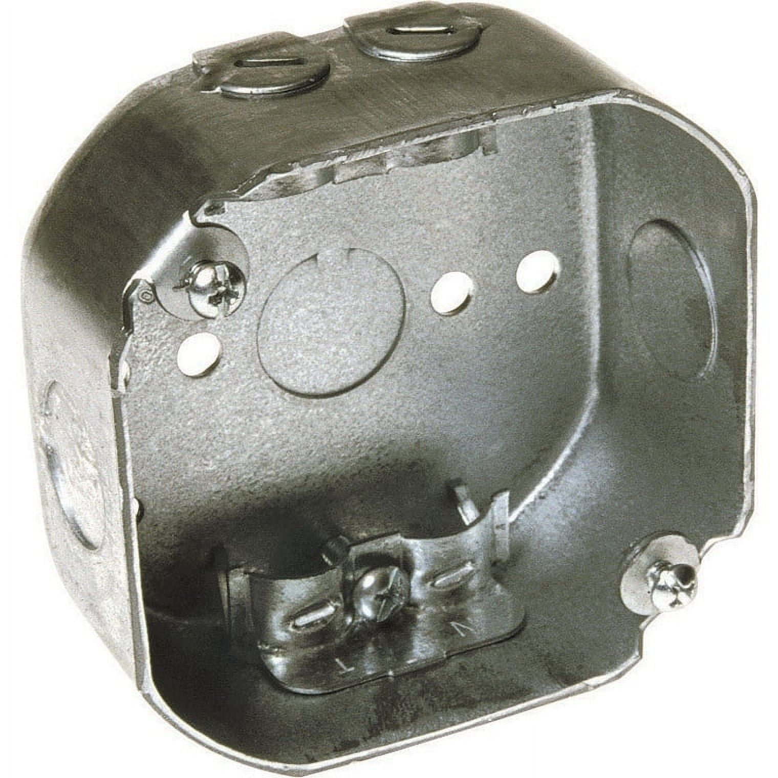 Raco  4 in. Octagon  Steel  1 gang Junction Box  Gray