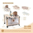 thumbnail image 3 of JOYMOR All in One Nursery Center, Bassinet with Changing Table, Mattress, Sheet, Unisex Infant, 3 of 10