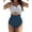 Blue, variant on Women's One Piece Swimsuit Tummy Control Bathing Suits Sexy Cutout Swimwear Full Coverage Swim Suits for Women 2025