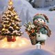 thumbnail image 4 of CaiYueKe Christmas Acrylic Garden Stake, Snowman Planter Stand, Outdoor Holiday Decor for Patio and Yard, Easy Install Ground Insert, Festive Home Garden Decoration, Gift for Garden Lovers, 4 of 7