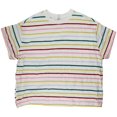 thumbnail image 1 of Old Navy Striped Crewneck T-Shirt - Multi-Colored / White (Size: 3X), 1 of 2