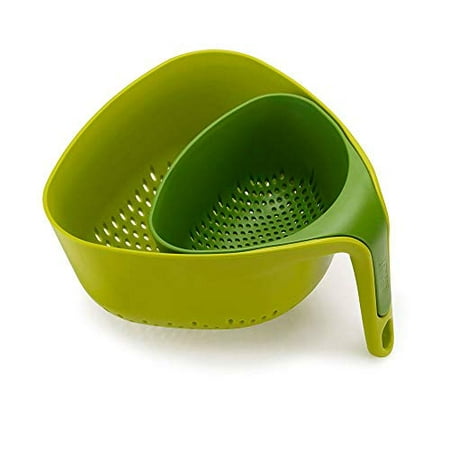 

Joseph Joseph Nest Colanders Stackable Set with Easy-Pour Corners and Vertical Handle 2-piece Green