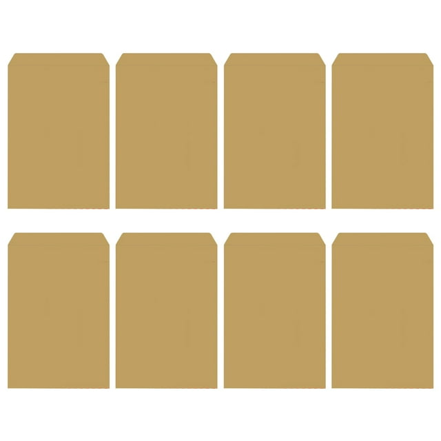 KAKOWELY Kraft Envelopes Bag 200pcs Kraft Paper Blank Envelopes File Envelops Kraft Paper Document Bags6.93"X4.92"X0.08"