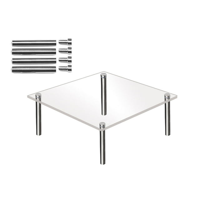 CEHVOM Présentoir à Gâteau en Acrylique Transparent, Support de Table en Métal