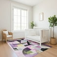 thumbnail image 7 of Addison Rugs Mayfield Premium Machine Washable Transitional Abstract Purple Rectangle Rug, 3' x 5', 7 of 7