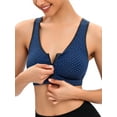 thumbnail image 1 of FUTATA Womens Sports Bras Padded High Support Push Up Bra Racerback Front Zipper Post Op Surgery Bras Wireless Yoga Workout Running Bras Activewear Tank Tops, 1 of 6