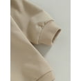 thumbnail image 6 of Bagilaanoe Newborn Baby Girl Boy Oversized Romper Sweatshirt Long Sleeve Bodysuits Letter Print Pullover 3M 6M 12M 18M Infant Casual Tee Tops, 6 of 9