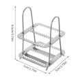 Microscope Lab Storage PENIKOKO Stainless Steel Microscope Slides Rack Vertical Stand Space ...