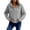 Gray, variant on Women Waffle Knit Sweatshirts Henley V Neck Pullover Shirts Long Sleeve Solid Color Fall Casual Tunic Tops Fashion Outfits