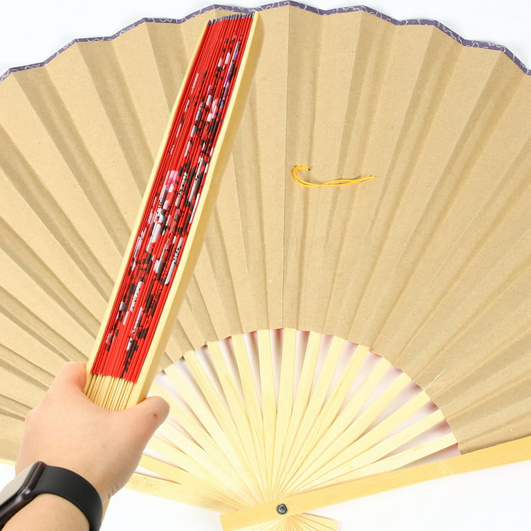 Chinese Style Hanging Paper Fan Living Room Wall Decor Large Folding Fan