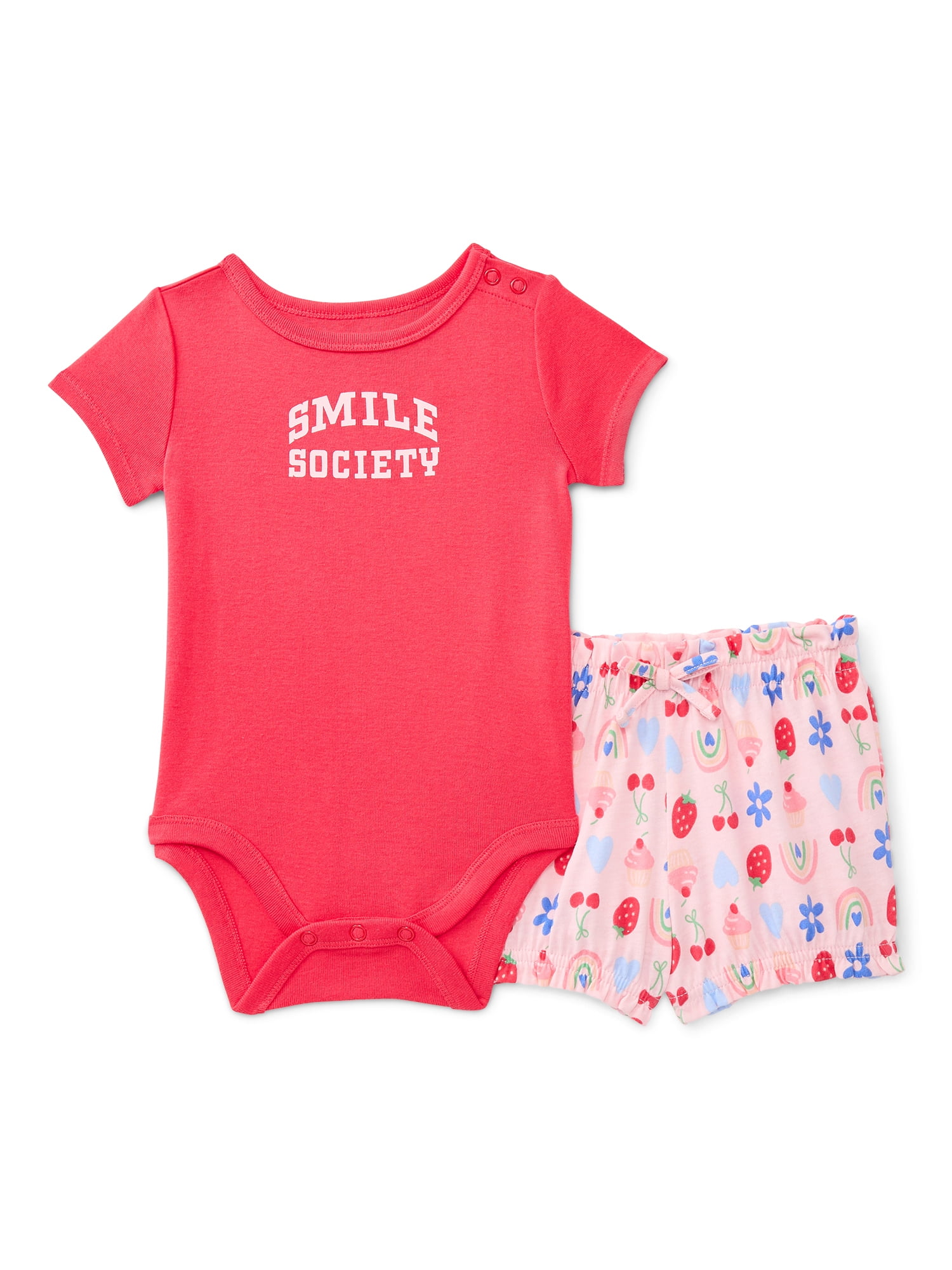 Wonder Nation Baby Girls Mix and Match Outfit Set, 8-Piece, Sizes 0M-24M