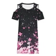 thumbnail image 6 of Mifsaly Womens Mini Casual Dresses Cold Shoulder Short Sleeve V Neck Summer Floral Print Shift Dress Comfy Daily Wear Breathable Flowy Sundress L, 6 of 6