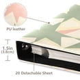 thumbnail image 3 of FORMRS 3 Ring Photo Album 4"x6" Self Adhesive Large Capacity PU Leather Cover, Pink and Green Geometric, 3 of 8