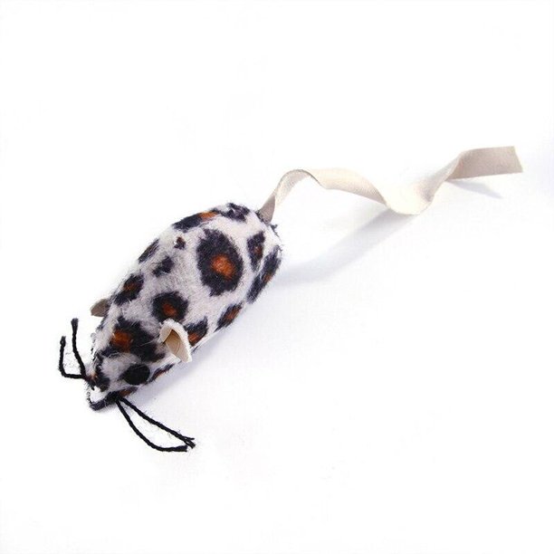 Cat Plush Leopard Mouse Bite-resistant Chew Toy Pet Accessories For Anxiety Relief Cute Shape Toys Pet Supplies (Random Style) He Qiyong unisex