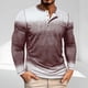 thumbnail image 1 of Blusas y camisas de manga larga con cuello redondo y degradado para hombre, blusas casuales con botones y cuello redondo, blusas de poliéster para hombre, 1 of 7