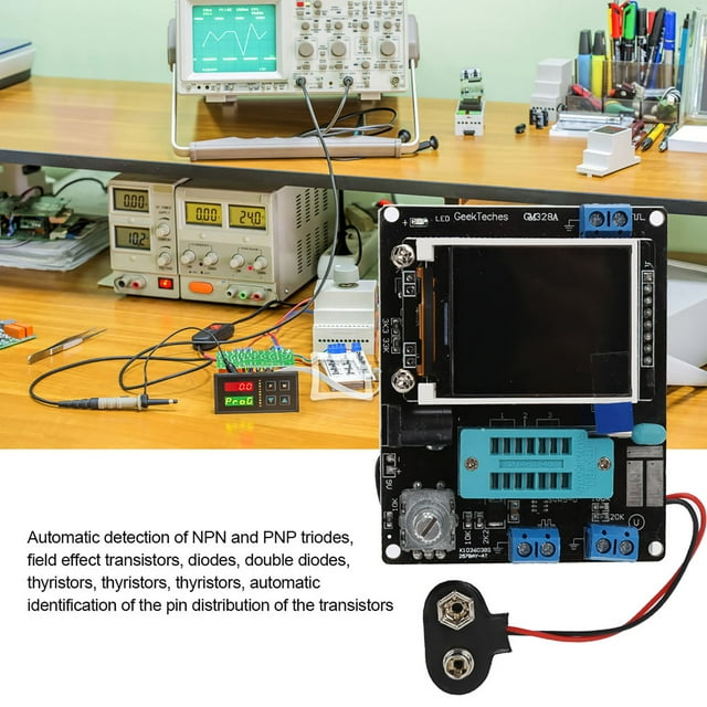 Transistor Tester, Diode Tester, Frequency Voltage Measurement Small Screen PWM Generator for Resistors PNP