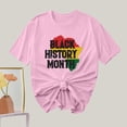 thumbnail image 2 of Camiseta de Cuello Redondo Impresa Nueva Moda Casual de Manga Corta de las Mujeres, Mezcla Ligera de Poliéster para la Primavera, 2 of 6