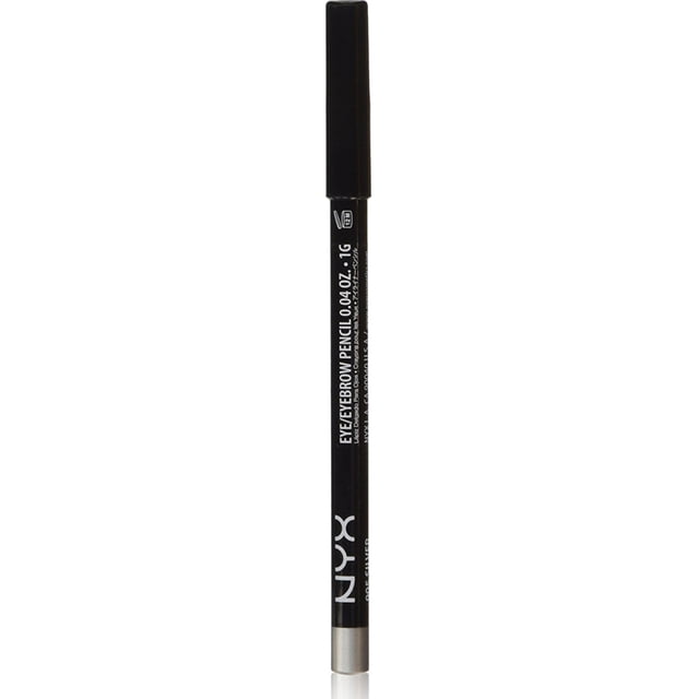 4 Pack - NYX Professional Makeup Slim Eye Pencil, Silver 0.04 oz NYX Professional Makeup belleza