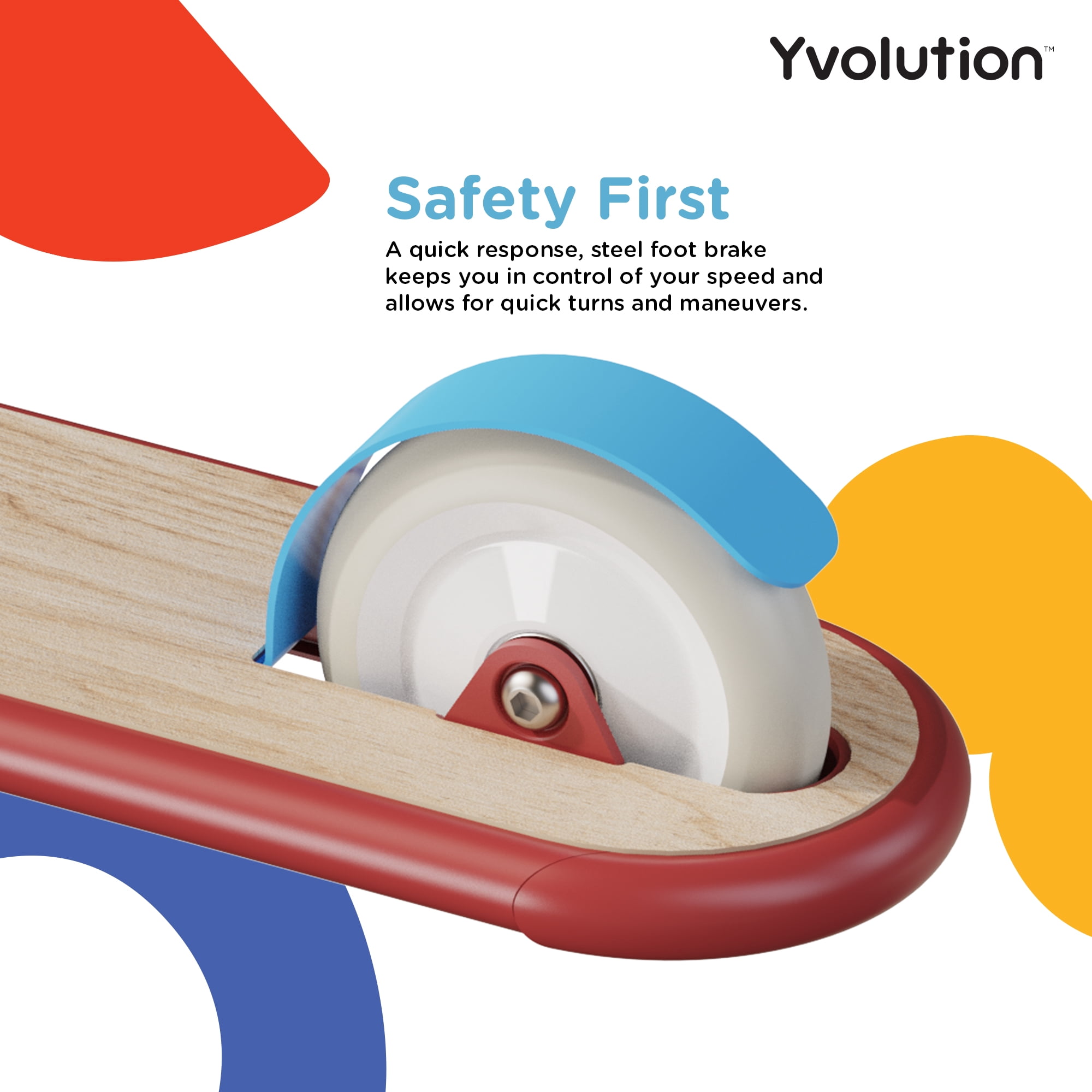 Yvolution Classic Glider Kids 3 Wheels Scooter, Adjustable, Unisex, Red