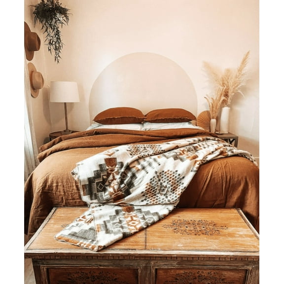 Ecuadane Southwestern Queen Blanket for Couch, Sofa, Bed, Soft, Plush, Cozy, Warm, Lightweight, Boho, Bohemian, Western Style, Full/Queen, 93 x 82 Inches -Andes Beach