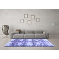 thumbnail image 3 of Ahgly Company Machine Washable Indoor Round Abstract Blue Contemporary Area Rugs, 4' Round, 3 of 4