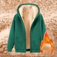 thumbnail image 6 of Womens Sherpa Lined Hoodie Thick Fleece Zip Up Winter Warm Comfy Oversized Hooded Sweatshirt Jacket with Pockets, 6 of 6