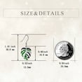 thumbnail image 4 of Tropical Monstera Dangle Drop Earrings Bohemian Enamel Green Leaf Earrings for Women Sterling Silver Boho Vaction Jewelry, 4 of 6