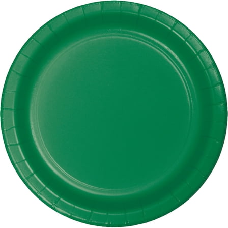 Party Central Disposable Paper Party Banquet Dinner Plates - 9" - Emerald Green - Club Pack of 240