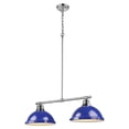 thumbnail image 2 of Golden Lighting 3602-2LP-CH-BK Duncan 2 Light Linear Pendant,Black, 2 of 10