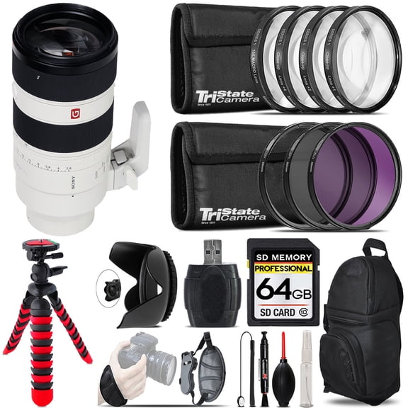 Sony FE 70-200mm f/2.8 GM OSS II Lens   Macro Filter Kit & More - 64GB Accessory Kit (International Version)