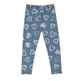 thumbnail image 4 of Diufon Toddler Kids Pants High Waist Heart Printed Legging Pants Soft Stretchy Trousers, 4 of 4