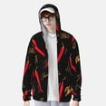 thumbnail image 2 of Vsdgher Sweat à Capuche Imprimé Piment Chaud pour Hommes Femmes, Manches Longues Protection Solaire Pêche pour Course Natation-Petit, 2 of 7
