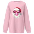thumbnail image 5 of Tiweut Women Christmas Sweater - Crewneck Pullover Cotton Sweatshirts Xmas Printed Comfy Sweatshirt,Pink,S, 5 of 5