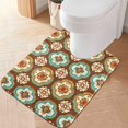 thumbnail image 2 of Yayeee Bath Rugs for Bathroom Floor Set of 2 Non Slip Fluffy Soft Absorbent Mat, Retro Blossom Flower, 2 of 7