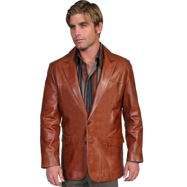 Scully Leather - Scully 501-189-40L-L Mens Leather Wear Western Blazer ...