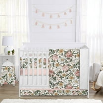 Sweet Jojo Designs Vintage Floral Pink Green and Yellow Crib Bedding BreathableBaby Breathable Mesh Liner Pad