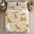 thumbnail image 5 of Cheerful Golden Retriever Watercolor Pattern, Playful Pet Portrait Pattern, Warm Flannel Blanket for Living Room and Bedroom, Dog Lovers Just Because Gift, Pet Lover Home Decor, 5 of 9