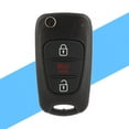 Black 3 Buttons Replacement Remote Key Fob Shell Pad Case For KIA Soul