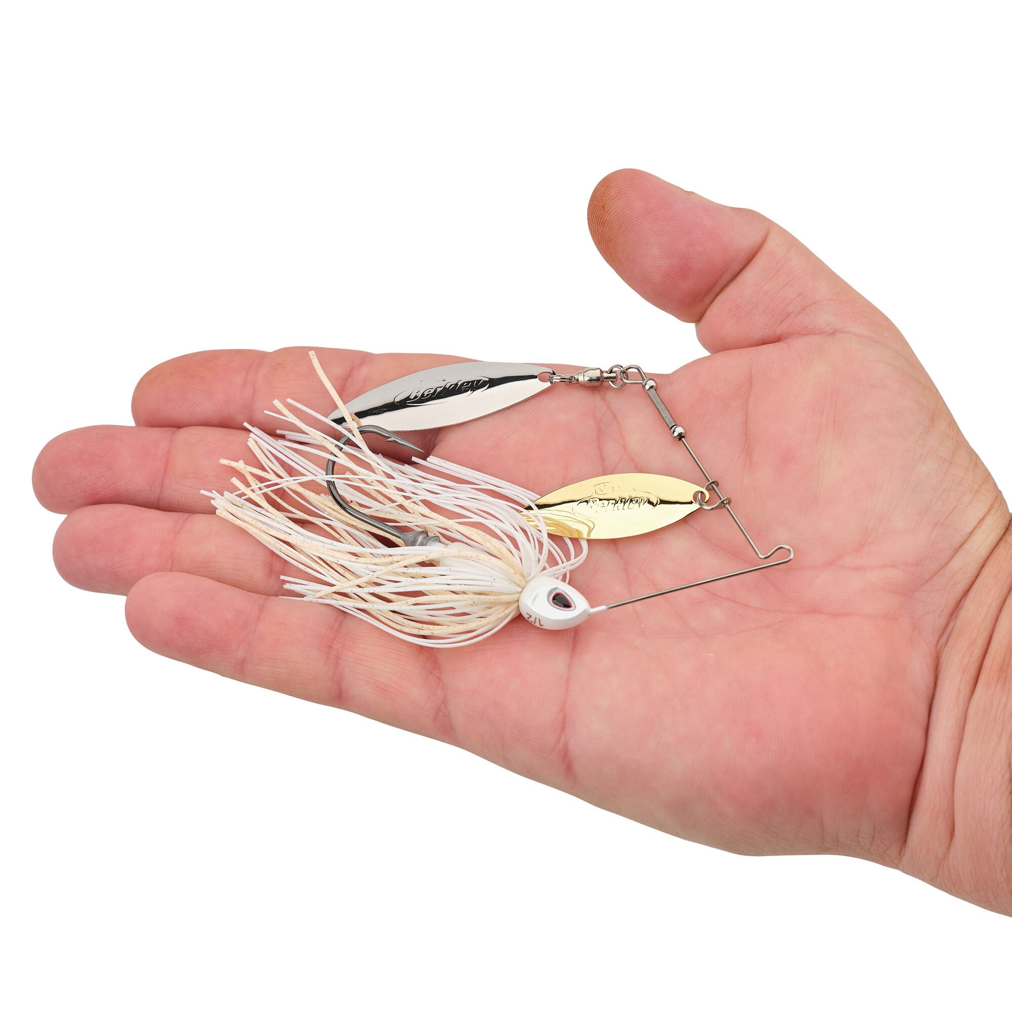 Berkley Power® Blade Compact, Spinnerbaits, White/Gold + Silver (1-count)