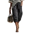 thumbnail image 2 of Womens Capris with Pockets Loose Fit Casual Capri Pants Dressy Lightweight Ladies Baggy Cargo Pants for Hiking Gray XL, 2 of 4