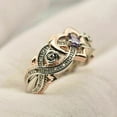 thumbnail image 4 of 2Ct Round Cut Simulated Amethyst Princess Heart Rings Women's Wedding Ring 14K Yellow Gold Plated, 4 of 4