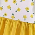 thumbnail image 6 of Gyratedream Baby Girl's 2 Pieces Dress Set Outfits Toddler Floral Print Lapel Collar Short Sleeve Top and Strap Overall Casual Dresses Sets for 12 Months-5 Years, 6 of 7