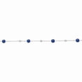 thumbnail image 2 of TheJewelryHut Designer Sterling Silver Bezel-Set CZ & Bead Bracelet - Sapphire, 2 of 2