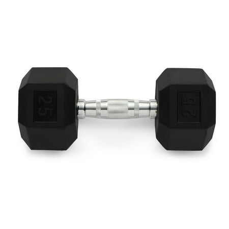 Weider Rubber Hex Dumbbell, 5-70 lbs with Knurled