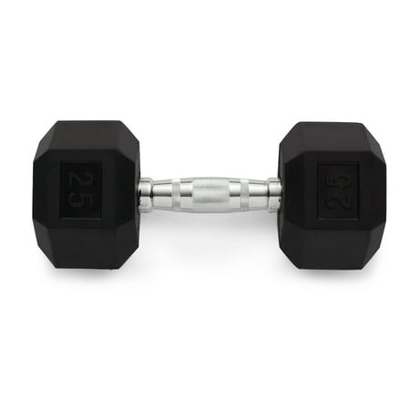 Weider Rubber Hex Dumbbell, 5-70 lbs with Knurled (The Best Dumbbell Exercises)