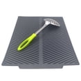 thumbnail image 1 of Drain Rack Silicone Dish Drainer Tray Large Sink Drying Rack Worktop Organizer Drying Rack for Dishes Tableware Grey, 1 of 7
