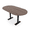 Natural Eucalyptus w/Black Base, variant on Racetrack Bistro Height Meeting Table T-Shaped Metal Base 46x84 Bar Table