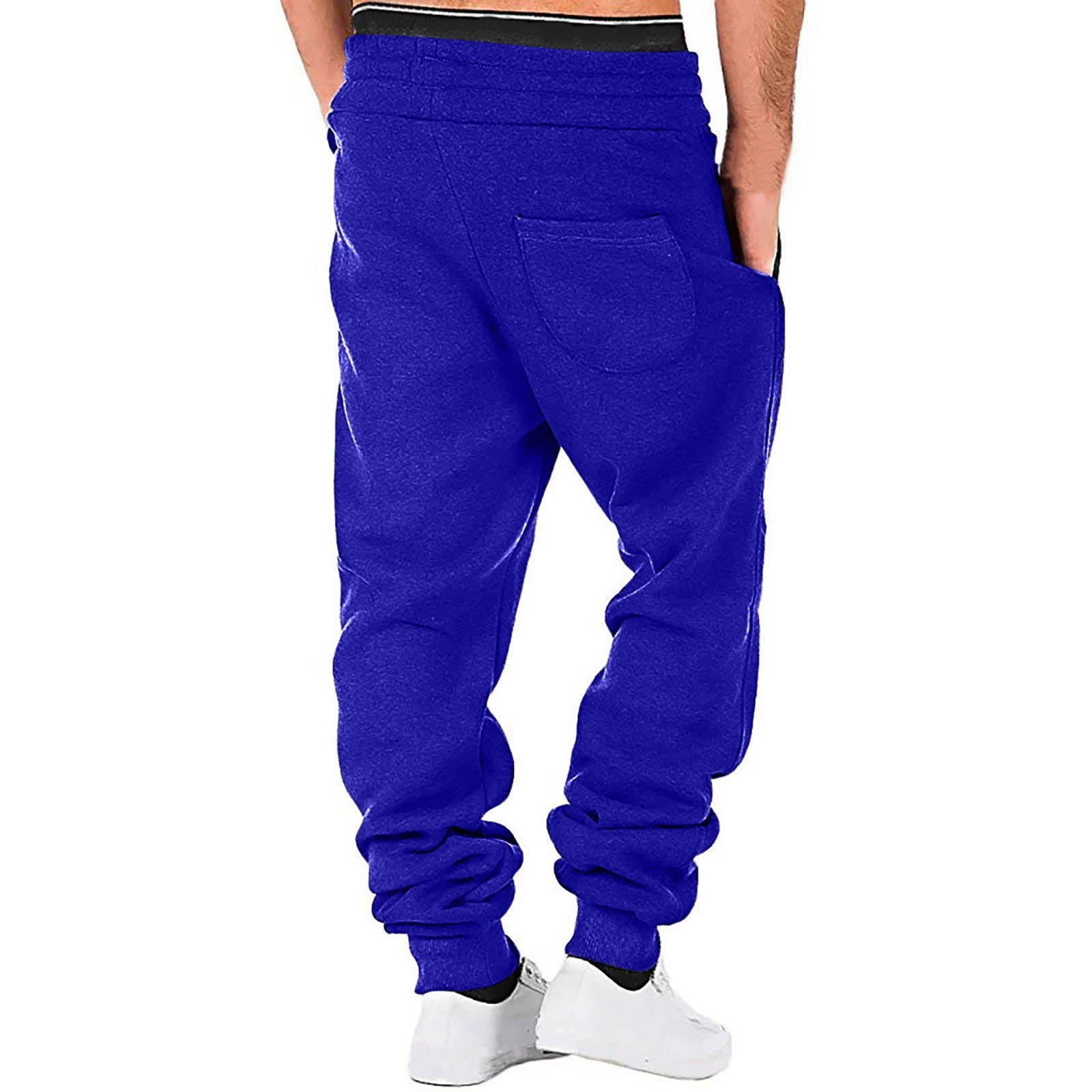 Hzgobj Mens Fashion Joggers Sports Pants Lightweight Casual Fleece Jogger Pants with Pockets Chino Sweatpants Trousers Long Pants Cotton Sweatpants Open Bottom Lounge Pants